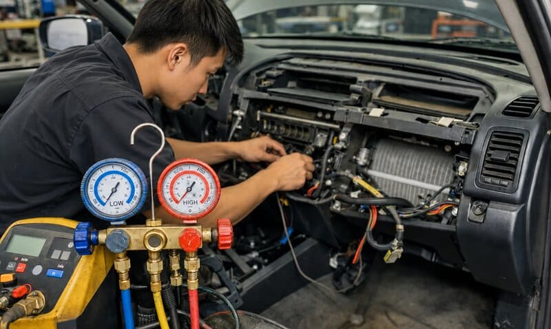 chi phí sửa chữa máy lạnh ô tô