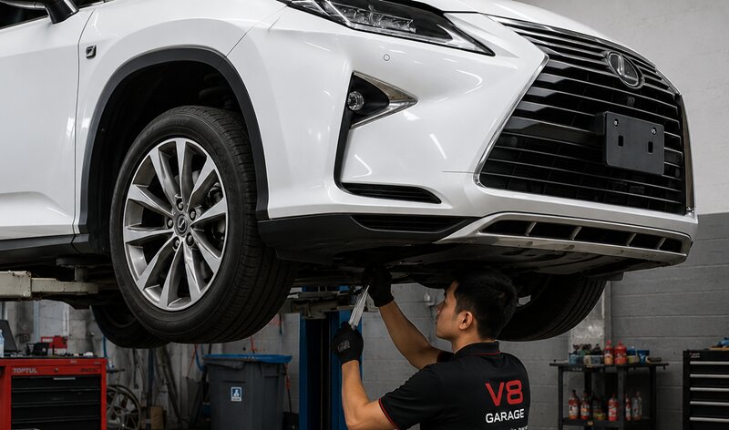 cách v8 garage tư vấn và sửa xe lexus