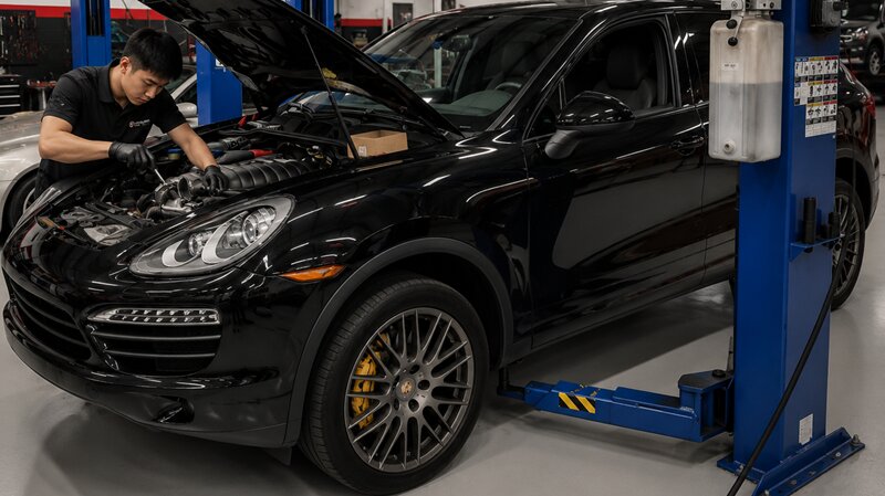 sửa chữa xe porsche tại v8 garage